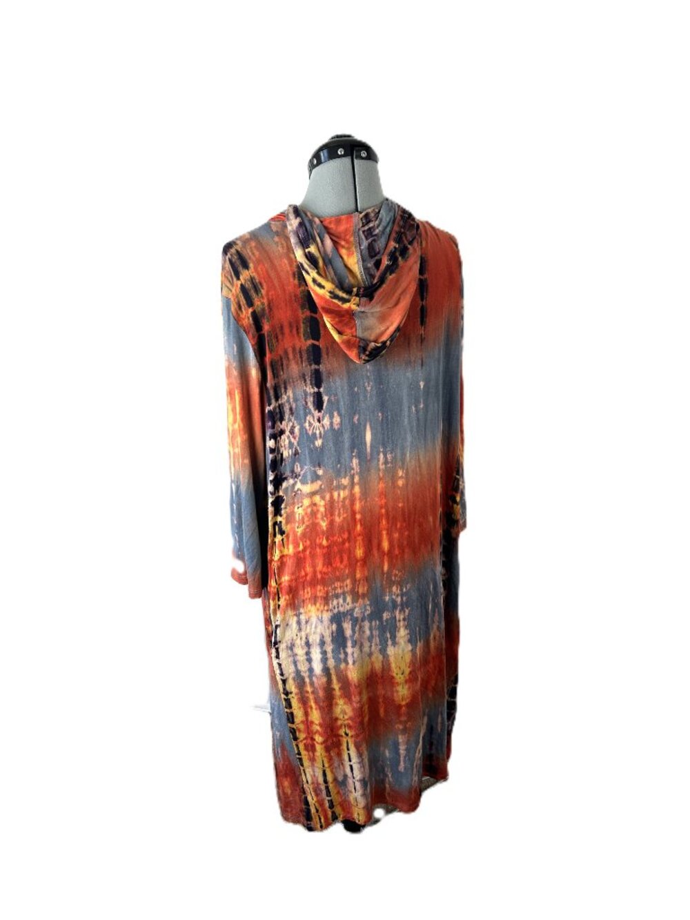 Coin 1804 Tie Dye Hooded Duster L Boho Whimsigoth